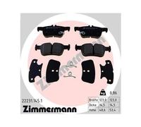 ZIMMERMANN 22231.145.1 Kit de plaquettes de frein, frein à disque pour FORD