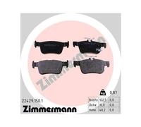 Plaquettes de frein 22429.150.1 ZIMMERMANN pour HONDA CIVIC X A trois volumes