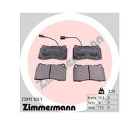 1x Kit de plaquettes de frein, frein à disque ZIMMERMANN 23092.160.1