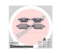 ZIMMERMANN 23402.200.3 Kit de plaquettes de frein, frein à disque pour CADILLAC,
