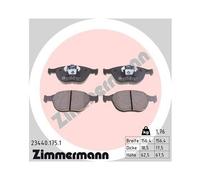 1x Kit de plaquettes de frein, frein à disque ZIMMERMANN 23440.175.1
