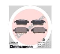 1x Kit de plaquettes de frein, frein à disque ZIMMERMANN 23510.160.1