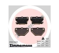 Plaquettes de frein 23521.140.1 ZIMMERMANN pour TOYOTA YARIS YARIS VERSO COROLLA