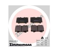 ZIMMERMANN 23524.175.1 Plaquettes de frein