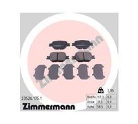 1x Kit de plaquettes de frein, frein à disque ZIMMERMANN 23526.175.1
