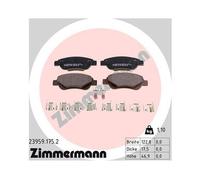 Plaquettes de frein 23959.175.2 ZIMMERMANN pour CITROËN PEUGEOT TOYOTA
