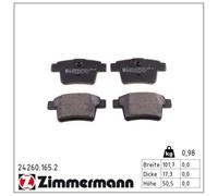 ZIMMERMANN 24260.165.2 Plaquettes de frein