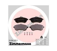 Plaquettes de frein 24306.205.1 ZIMMERMANN pour MERCEDES-BENZ T-Model