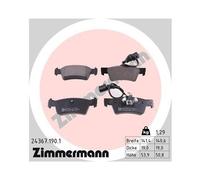 Plaquettes de frein 24367.190.1 ZIMMERMANN pour VW TOUAREG