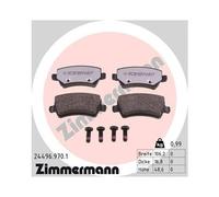 1x Kit de plaquettes de frein, frein à disque ZIMMERMANN 24496.970.1