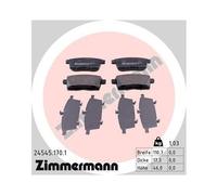 1x Kit de plaquettes de frein, frein à disque ZIMMERMANN 24545.170.1