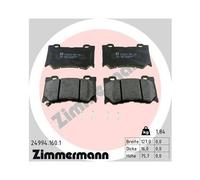 1x Kit de plaquettes de frein, frein à disque ZIMMERMANN 24994.160.1