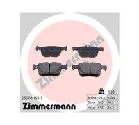 Jeu de 4 plaquettes de frein arrière ZIMMERMANN 25008.165.1