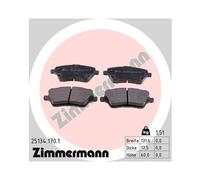 Plaquettes de frein 25134.170.1 ZIMMERMANN pour FORD B-MAX FIESTA VI B-MAX Van