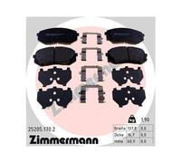 Plaquettes de frein 25205.170.2 ZIMMERMANN pour HYUNDAI KIA