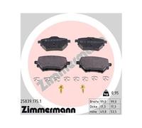 1x Kit de plaquettes de frein, frein à disque ZIMMERMANN 25839.175.1