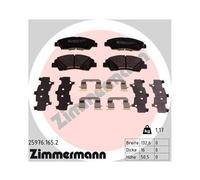 ZIMMERMANN 25976.165.2 Plaquettes de frein