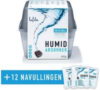 1x Lafita Déshumidificateur 450 grammes - bac avec 12 recharges - Parfum neutre - Granulés - Absorbeur d'humidité