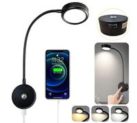 1x Lampe de lecture murale, 12V LED Applique murale avec interrupteur, Lampe à col de cygne murale noire, Liseuse à intensité variable pour camping-car Car Bateau