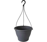 1x Lampe Suspendue Ø30x20cm Anthracite Bac à Plantes Plastique Panier Fleurs