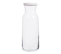 1x LAV Couvercle Blanc 1.2L Fonte Carafe en Verre Clair Eau Vin Bouteille