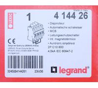 1x Legrand 4144 26 Disjoncteur courant continu DX³ 800V 10A 4 modules. 414426.