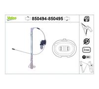 VALEO Goupille élastique 850494 avant gauche électrique pour Renault, Opel, Nissan