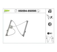 Lève-vitre - VALEO - 850594 - LV AV G-meca-conf-RNLT LAGUNA II(3/01>)