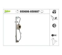 1x Lève-vitre VALEO 850686 convient pour CITROËN FIAT IVECO PEUGEOT