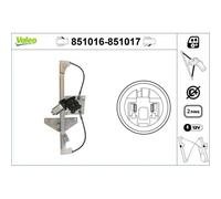 1x Lève-vitre VALEO 851016 convient pour CITROËN