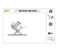 1x Lève-vitre VALEO 851032 convient pour RENAULT