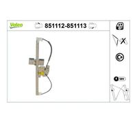 1x Lève-vitre VALEO 851112 convient pour MERCEDES-BENZ