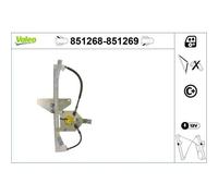 1x Lève-vitre VALEO 851268 convient pour CITROËN