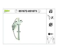 1x Lève-vitre VALEO 851672 convient pour HONDA