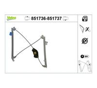 1x Lève-vitre VALEO 851736 convient pour VW