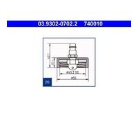 1x Manchon de purge ATE 03.9302-0702.2 convient pour