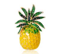1X Mignon Ananas Fruits Broche Pin Femmes Corsage Enfants Cadeau d'anniversaire Collier Revers Badge Bijoux Écharpes Châle Clip Lady Bijoux Sac Ornement Hommes Cadeau Portable et Utile