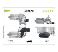 1x Moteur d'essuie-glace VALEO 582678 convient pour SKODA VW