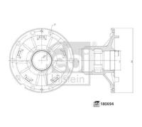 1x Moyeu de roue FEBI BILSTEIN 180694 convient pour MAN SHACMAN