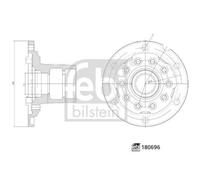 1x Moyeu de roue FEBI BILSTEIN 180696 convient pour MAN