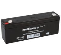 1x Multipower Batterie au Plomb MP4-12D Pb 12V 4Ah Faston 4,8 ES4-12D