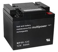 1x Multipower Batterie au Plomb MP50-12C Pb 12V 50Ah Cycles M6 Filetage Femelle