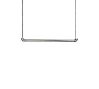 1x Natural Goods Berlin Pipe GARD Swing, penderie libre, montage au plafond avec 5m de corde réglable en hauteur, penderie, fer malléable (Corde noire, 60cm)