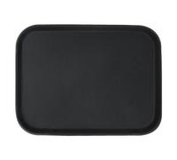 1x Noir 41cm x 30.5cm Rectangulaire Antidérapant Plateau - Grand Plastique Cuisine Nourriture Thé Café Dîner Tableau Boissons Plateau de Fête - Par Argon Tableauware