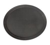 1x Noir 79cm x 66cm Ovale Antidérapant Plateau Plastique Nourriture Thé Plateaux