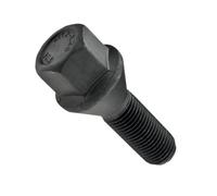 1x noir vis de roue, M12x1.25, longueur du filetage : 28mm, collet conique, SW17