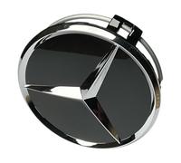 1x Original Mercedes Benz Cubierta de rueda.Tapacubos Negro Alto brillo/B66470200/A2204000125, clase E C CL CLS SLK ML GLK Clase A Clase B W204 W212 W210 W221W220 C209 W207 W246 Diámetro 75mm