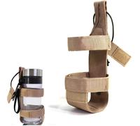 1x Porte-bouteille, Nylon tactique, Réglable, Sangle MOLLE, Ceinture, Sac à dos, Randonnée, Camping .