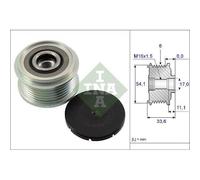 1x Poulie roue libre, alternateur Schaeffler INA 535 0059 10 convient pour