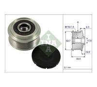 1x Poulie roue libre, alternateur Schaeffler INA 535 0065 10 convient pour